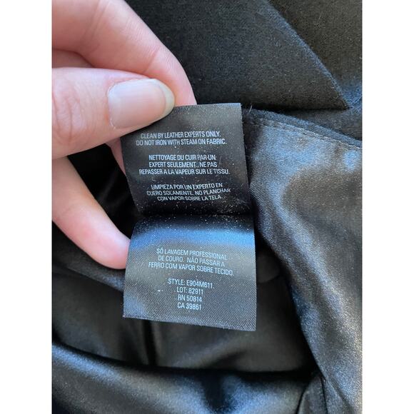 Elie Tahari Size 4 Wool Blend Dress Leather Neckline Black Fully Lined SmallFlaw - Picture 10 of 11